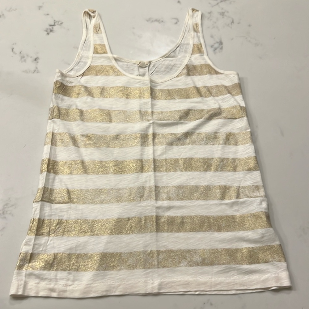 NWOT J. Crew Metallic Stripe Tissue Tank